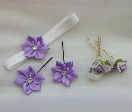Lila KANZASHI čelenka - Obrázok č. 1