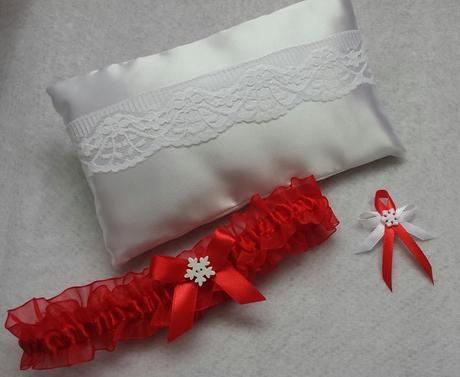 Cerveny sifonovy podvazek s VLOČKOU - Obrázok č. 1