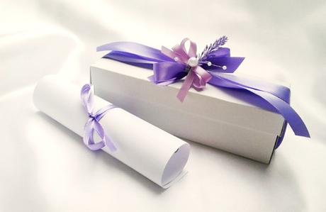 Svatební oznámení v krabičce- s levandulkou - Obrázok č. 1