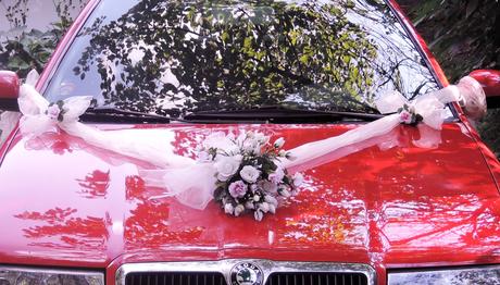 svatební auto - "Bílé růže s růžovou" - Obrázok č. 1