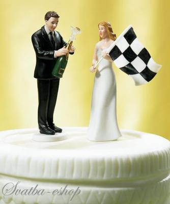 Figurka na svatební dort "Beru si závodníka" - Obrázok č. 1