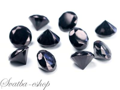 Dekorační diamanty 20 mm černé - Obrázok č. 1