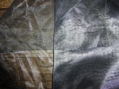 šedostříbrná organza 42 cm x 13,3 metrů - Obrázok č. 1