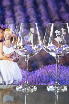 Svatební sklenice levandule - Obrázok č. 1