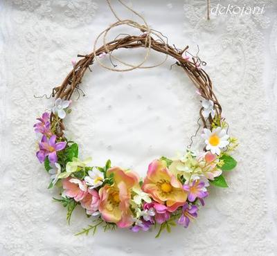 Květinový věneček na dveře- barva na přání - Obrázok č. 1