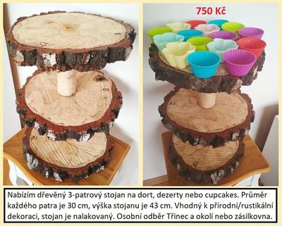 Dřevěné stojany na dort nebo cupcakes - Obrázok č. 1