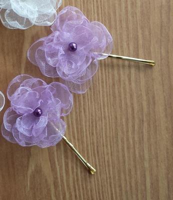 Lila kytička pro družičku / tmavě fialová perlička - Obrázok č. 1