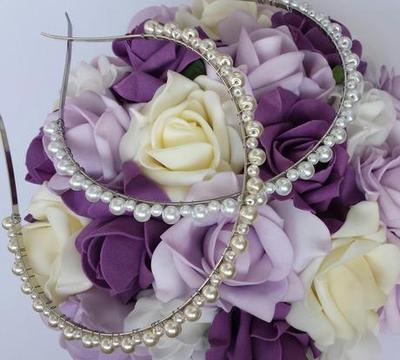 Jemná ivory svatební čelenka "Margareth"  - Obrázok č. 1