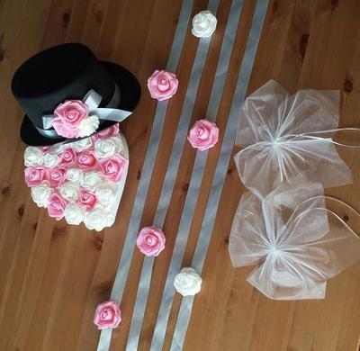 Šerpa na svatební auto BEZ BUKETU - Obrázok č. 1