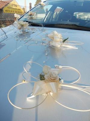 Výzdoba svatebního auta- motýlci ivory perličkoví - Obrázok č. 1