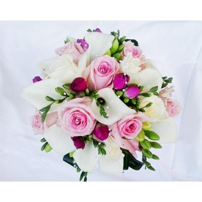 svatební kytice- romantická malinová - Obrázok č. 1