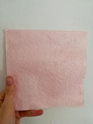Perleťově růžové ubrousky se vzorem krajky - Obrázok č. 1