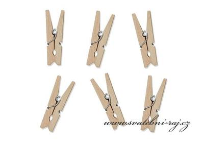 Kolíčky dřevěné přírodní - 3,5 cm - Obrázok č. 1