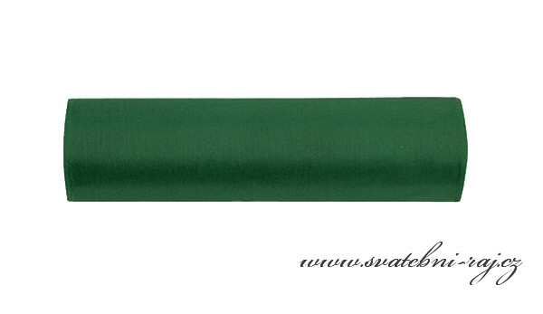 Organza tmavě zelená, šíře 16 cm - Obrázok č. 1