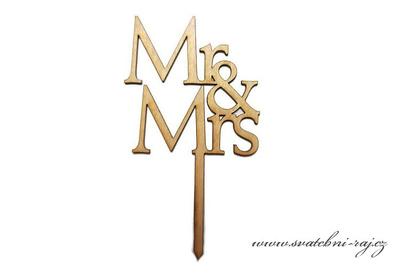 Zápich do minidortíků Mr and Mrs - Obrázok č. 1