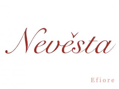 Červený glitrový třpytivý nápis Nevěsta/písmo Romantic - Obrázok č. 1