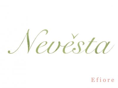 Zelený glitrový třpytivý nápis Nevěsta/písmo Romantic - Obrázok č. 1