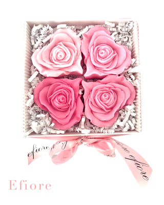 Dárkové balení růží ve tvaru srdce - v odstínech růžové - Obrázok č. 1