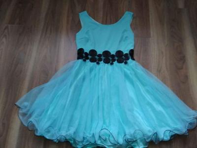 mentolové krátké šaty - Obrázok č. 1