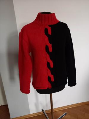 Červeno černý svetr - Obrázok č. 1