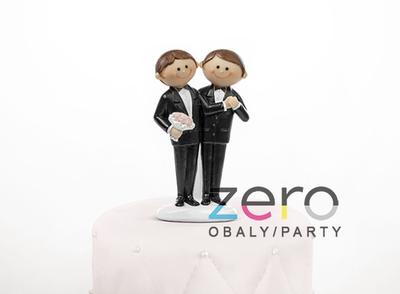 Figurka na dort "novomanželé" - gayové - Obrázok č. 1