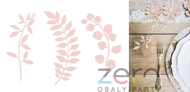 AKCE Větvička papírová dekorační (9 ks) - růžová pudrová - Obrázok č. 1