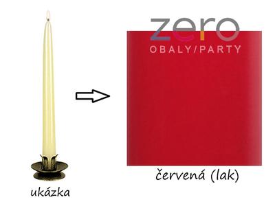 Svíčka hladká dlouhá 24 cm - červená (lak) - Obrázok č. 1