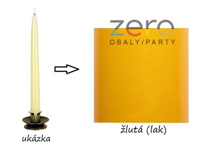 Svíčka hladká dlouhá 24 cm - žlutá (lak) - Obrázok č. 1