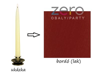 Svíčka hladká dlouhá 24 cm - bordó (lak) - Obrázok č. 1