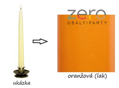 Svíčka hladká dlouhá 24 cm - pomerančová (lak) - Obrázok č. 1