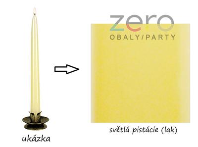 Svíčka hladká dlouhá 24 cm - sv. pistáciová (lak) - Obrázok č. 1