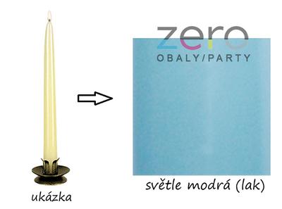 Svíčka hladká dlouhá 24 cm - sv. modrá (lak) - Obrázok č. 1