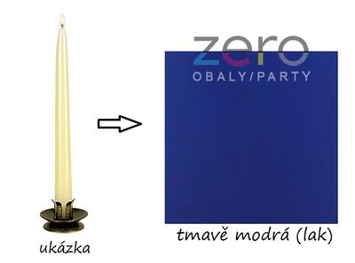 Svíčka hladká dlouhá 24 cm - tm. modrá (lak) - Obrázok č. 1