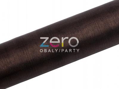 Organza 16 cm x 9 m - hnědá (čokoládová) - Obrázok č. 1