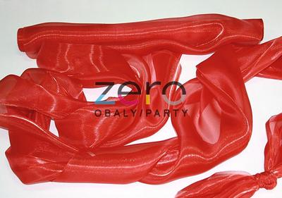 Organza saténová 47 cm x 10 y - červená - Obrázok č. 1