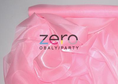 Organza saténová 47 cm x 10 y - sv. růžová - Obrázok č. 1