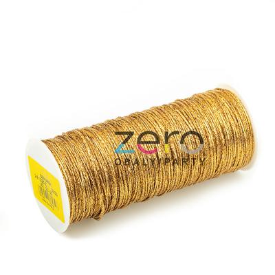 Šnůrka (stuha) lurexová s drátkem 15 m - zlatá - Obrázok č. 1