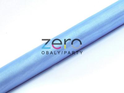 Organza 36 cm x 9 m - sv. modrá - Obrázok č. 1