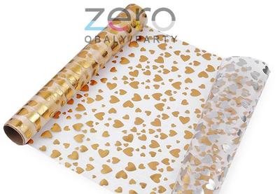Organza 36 cm x 5 y - bílá se srdíčky - Obrázok č. 1