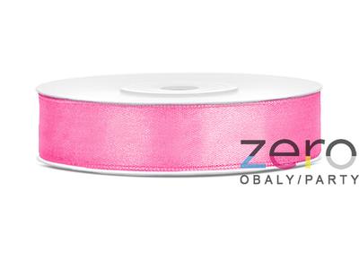 Stuha atlasová 12 mm x 25 m - růžová - Obrázok č. 1