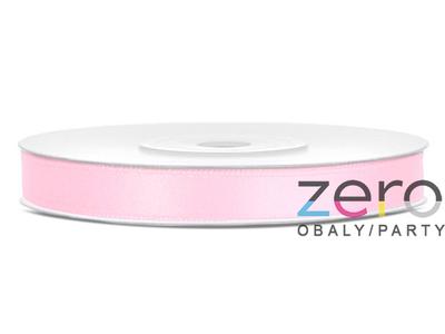 Stuha atlasová 6 mm x 25 m - sv. starorůžová - Obrázok č. 1