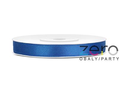 Stuha atlasová 6 mm x 25 m - královská modrá - Obrázok č. 1