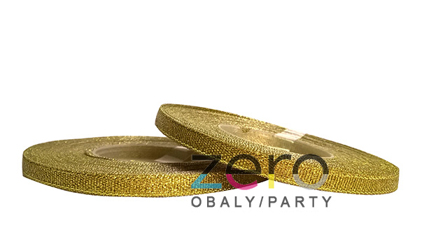 Stuha lurexová 6 mm x 30 y - zlatá - Obrázok č. 1