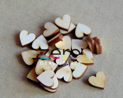 Konfety dřevěné srdce 11 mm (30 ks) - Obrázok č. 1