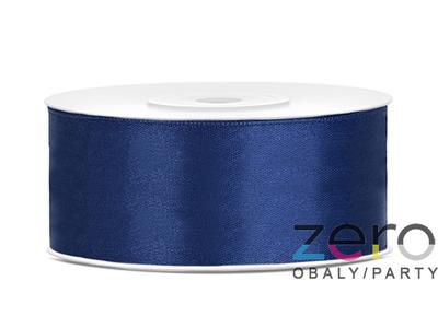 Stuha atlasová 25 mm x 25 m - tm. modrá - Obrázok č. 1
