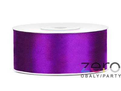 Stuha atlasová 25 mm x 25 m - purpurová - Obrázok č. 1
