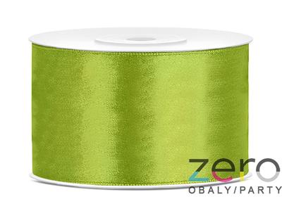 Stuha atlasová 38 mm x 25 m - zelené jablko - Obrázok č. 1