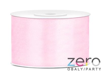 Stuha atlasová 38 mm x 25 m - sv. starorůžová - Obrázok č. 1