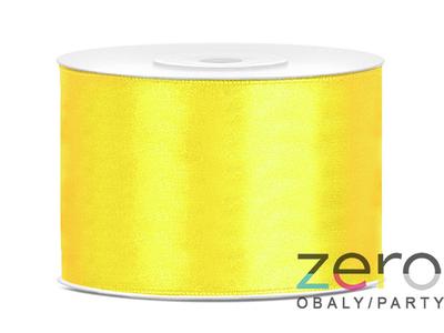 Stuha atlasová 50 mm x 25 m - žlutá - Obrázok č. 1