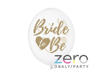 Balónky nafukovací pr. 30 cm (5 ks) - transp. s tiskem "Bride to be" - Obrázok č. 1